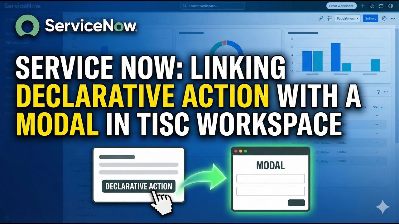 ServiceNow: Linking Declarative action with a Modal in TISC Workspace