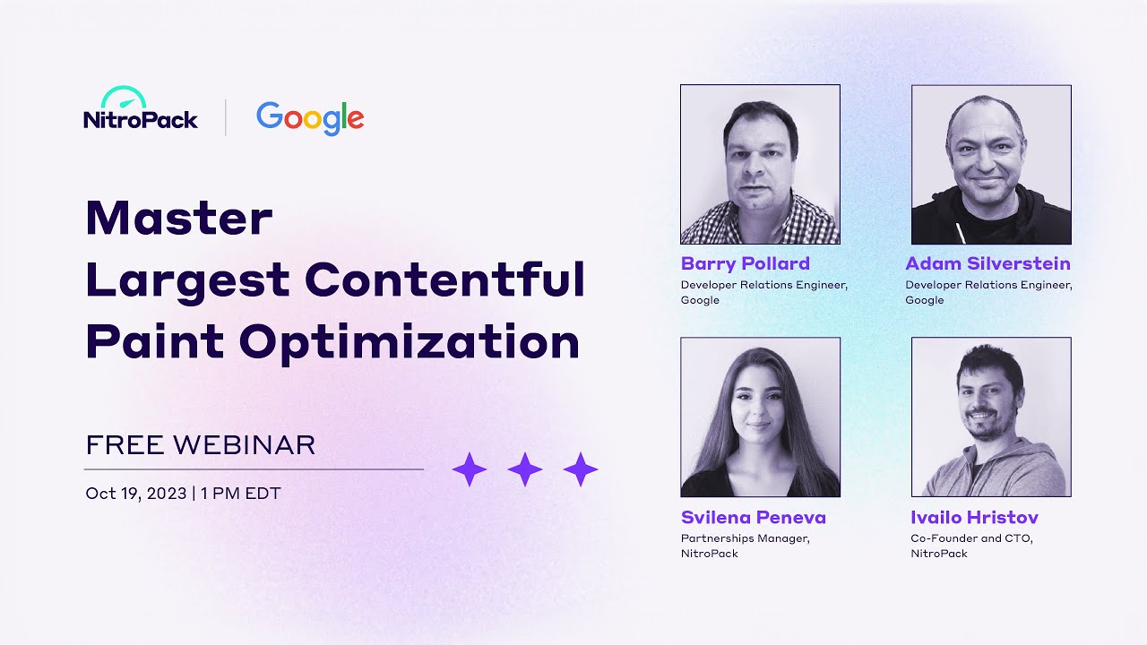 How to Fix Largest Contentful Paint (LCP): Expert Techniques with NitroPack and Google Webinar