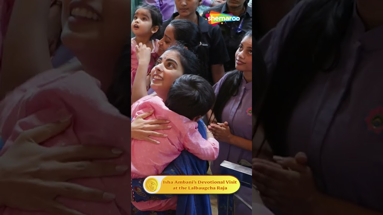 Isha Ambani visits Lalbaugcha Raja with twins Krishna, Aadiya to offer prayers