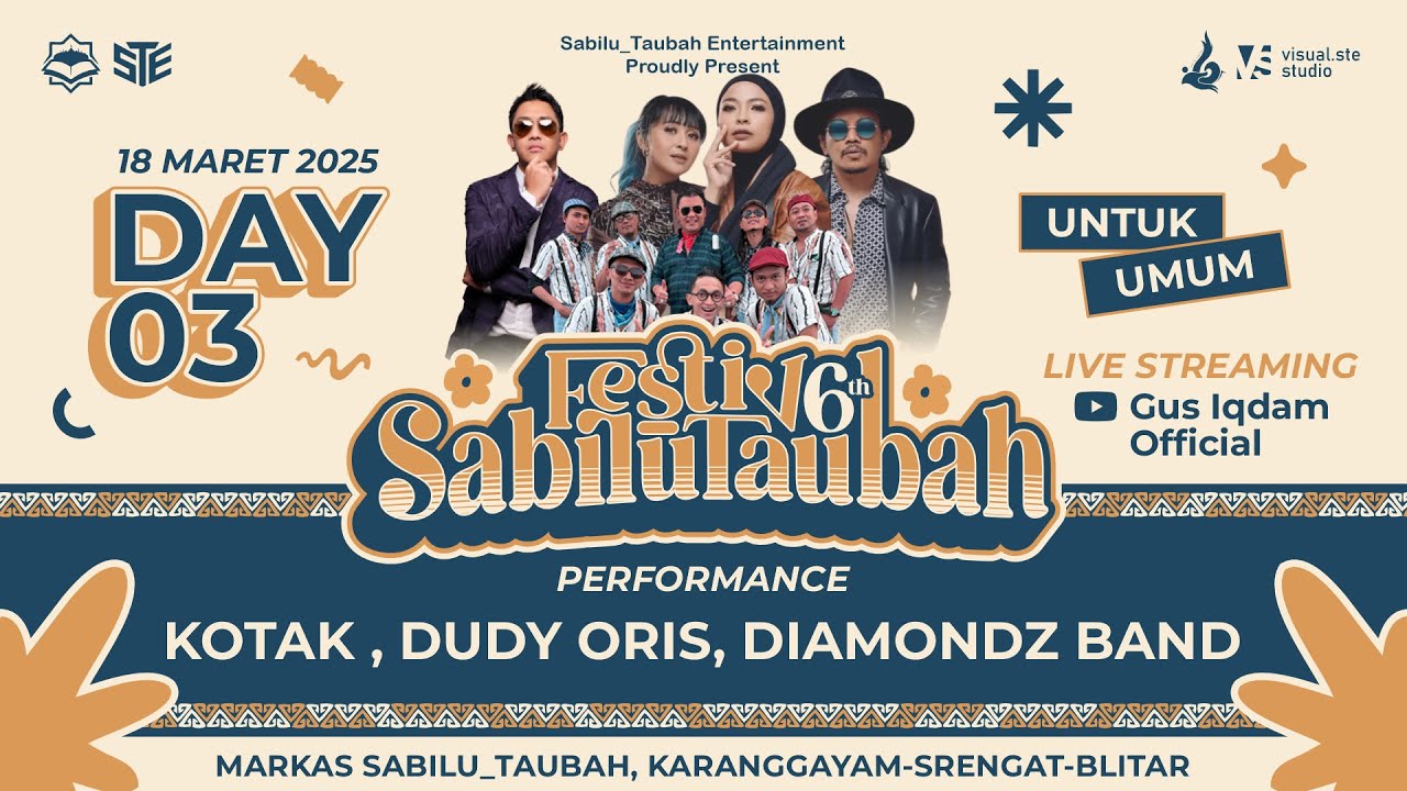 [LIVE] HARLAH SABILU_TAUBAH KE 6 BERSAMA DUDY ORIZ, HIMAWAN DIAMONDZ & KOTAK BAND (18 MEI 2025)
