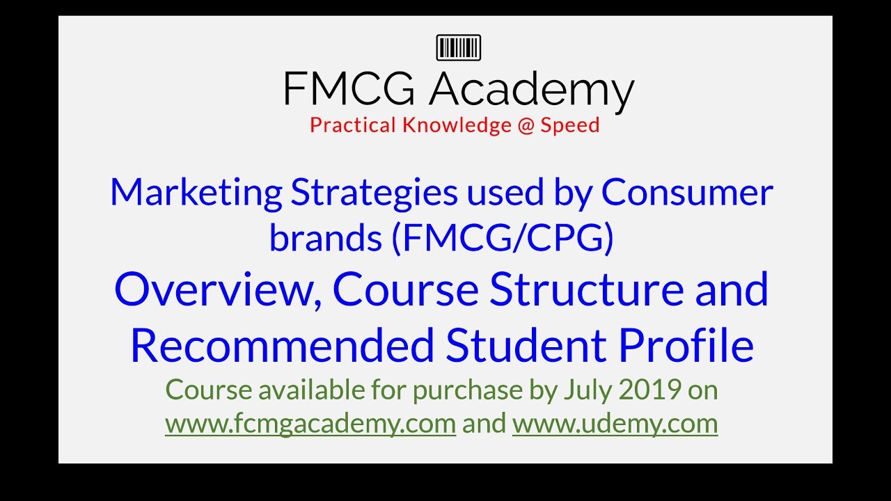 Marketing Strategies FMCG/CPG Course Overview