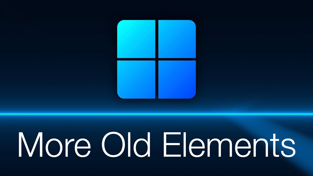 More Old Elements in Windows 11!