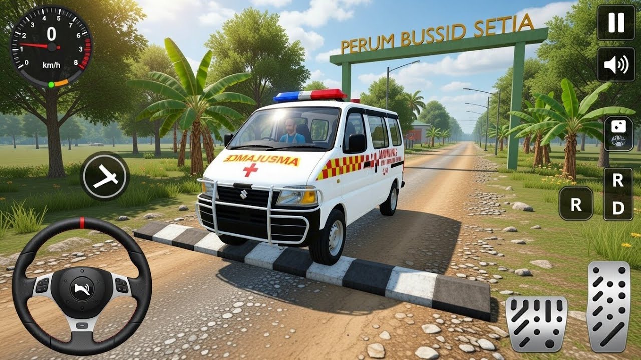 Maruti Suzuki Ambulance 🚑 | Speed Breaker Offroad Village Road Driving Gameplay 😲 | BUSSID 