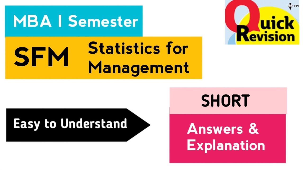 Statistics for Management Important Short Questions Answers Quick Revision 2025 MBA I 1st Sem SFM OU