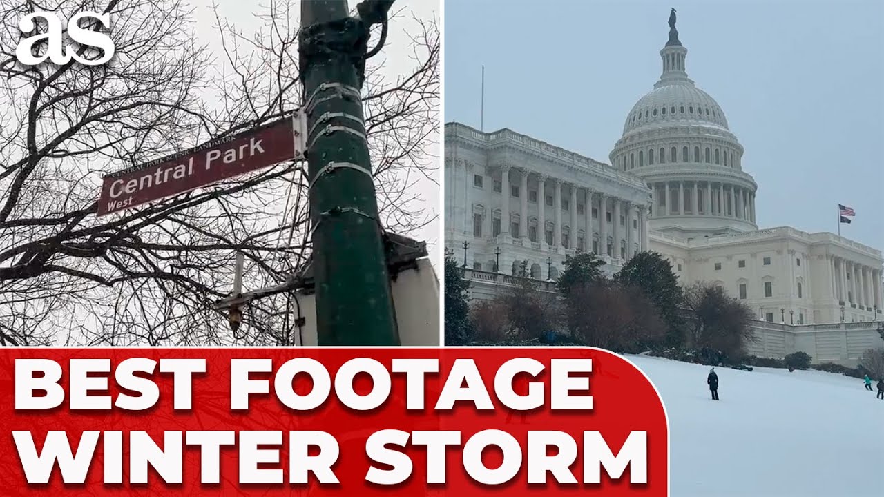 SNOWFALL leaves STUNNING footage in WASHINGTON DC and NEW YORK as U.S. faces a MAJOR WINTER STORM