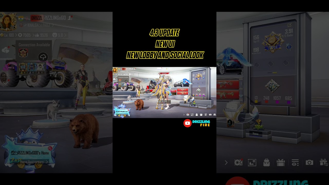 4.3 Update new UI and lobby first look #bgmi #pubg #shorts #bgmishorts #pubgmobile #viral #trending