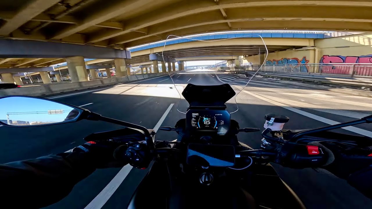 4K. The Very First Ride of New 2026 Season part 01. YAMAHA Tracer 9 GT. Urban Ride. City Ride. POV