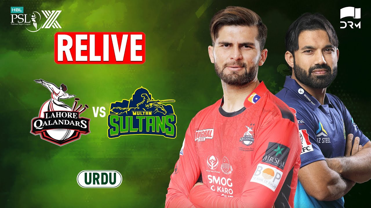 🔴𝐑𝐄-𝐋𝐈𝐕𝐄 | Lahore Qalandars vs Multan Sultans | 𝐔𝐑𝐃𝐔 | Match 16 | HBL PSL X | M3O1K