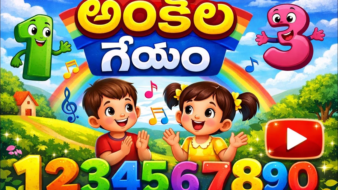 అంకెల గేయం / Numbers 🔢 songs in telugu / Telugu numbers song 