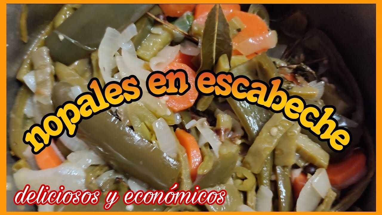 NOPALES EN ESCABECHE // Chiles en Vinagre caseros 🌶️// Deliciosos y Económicos