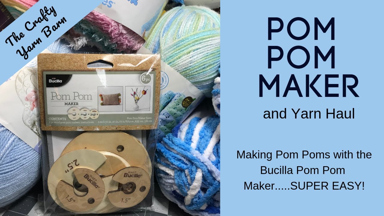 Pom Pom Maker by Bucilla - Easy to Use....and check out this Yarn Haul