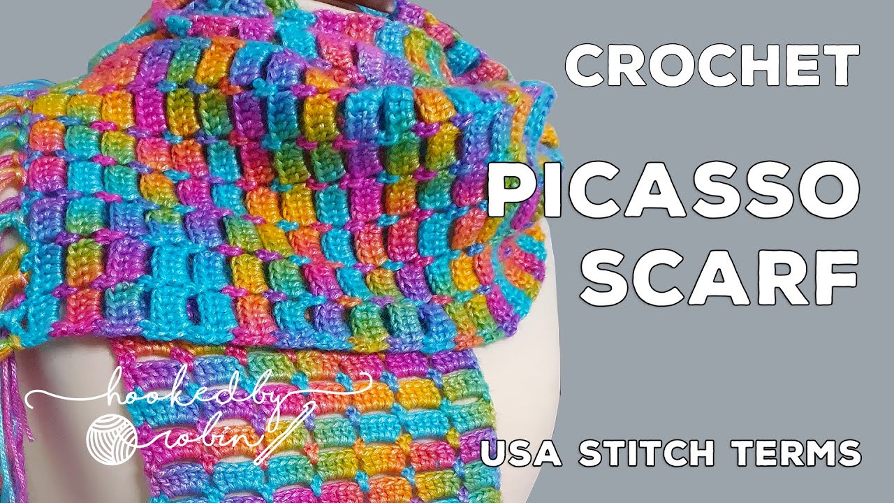 Crochet Picasso Yarn Scarf | Crochet Block Stitch (Easy & Quick!)