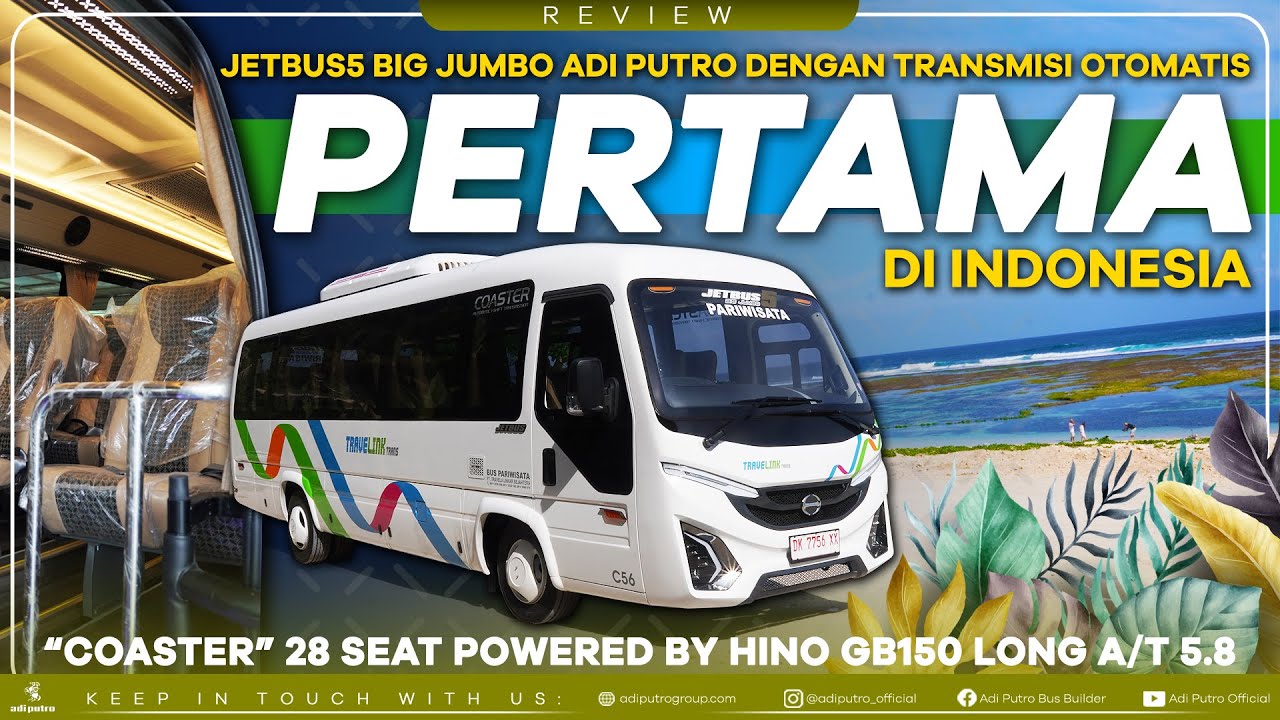 Pertama di Indonesia! Jetbus5 Big Jumbo Dengan Transmisi Otomatis : Coaster 28 Seat PO TRAVELINK