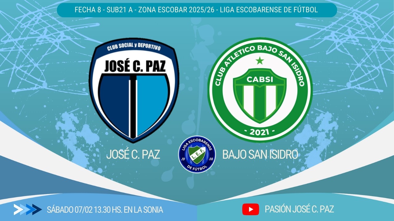 [Reserva] Jos&eacute; C. Paz vs Bajo San Isidro // PASI&Oacute;N JOS&Eacute; C. PAZ