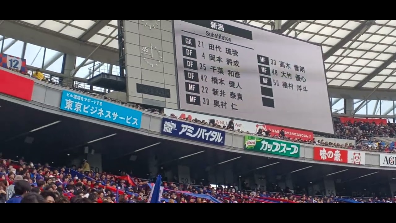 FC東京対アルビレックス新潟 両チームメンバー発表 (2025.12.06)