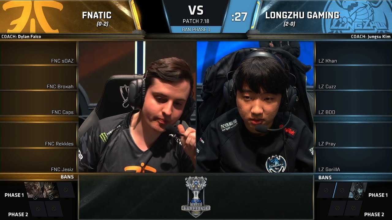 FNC vs LZ - 2017 World Championship - Group Stage Day 4 - Fnatic vs Longzhu Gaming