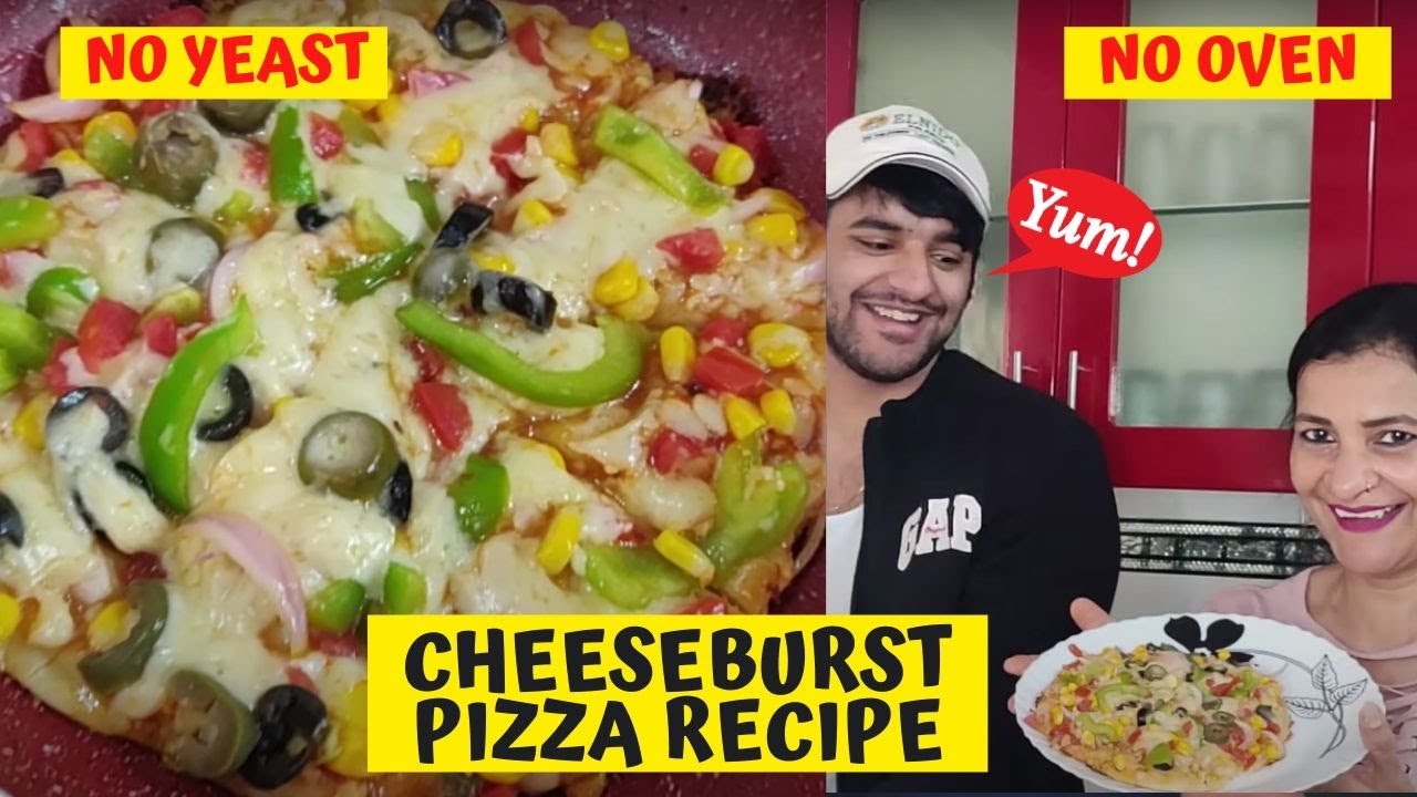 Cheese Burst Pizza Recipe | No OVEN No Yeast | Domino's Style @ fukra insaan