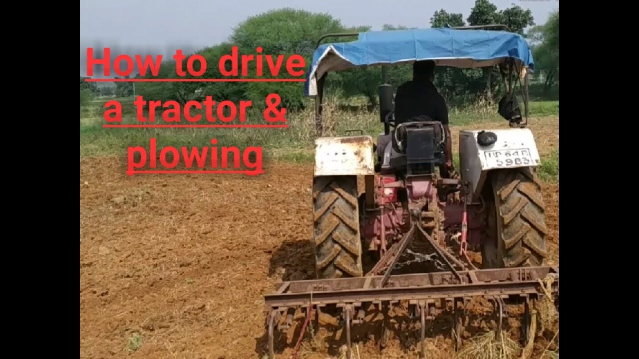 How to drive tractor & plowing || tractor draving || Escort 335DB