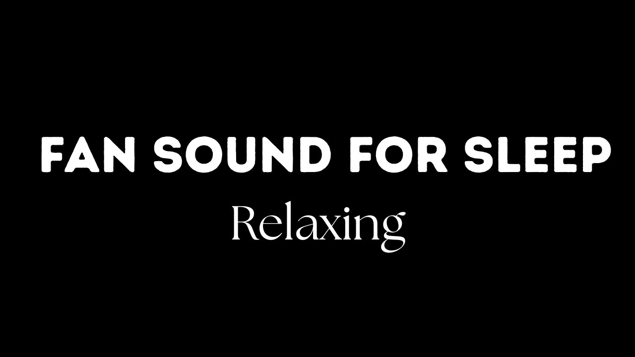 Fan Noise for Sleep | 3 Hours | Black Screen | Continuous Fan Sound for Deep Rest