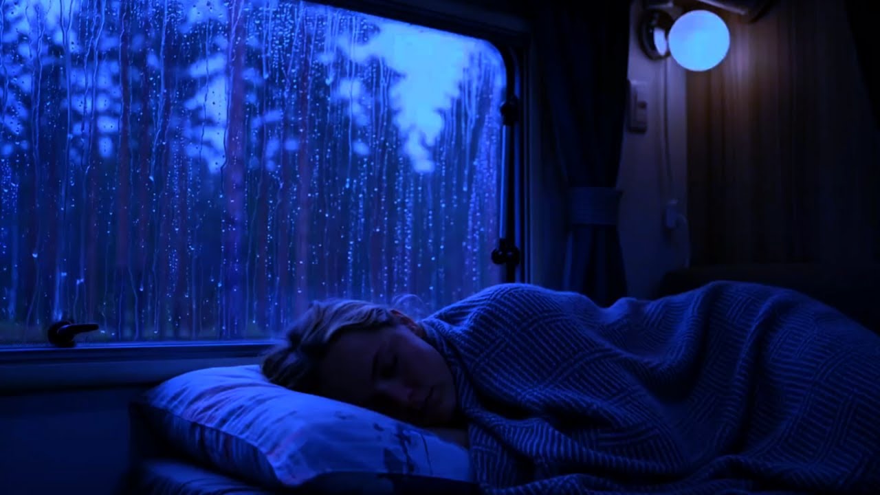Peaceful Thunderstorm and Rain for Sleeping | Window Rainfall with Sleep Ambience