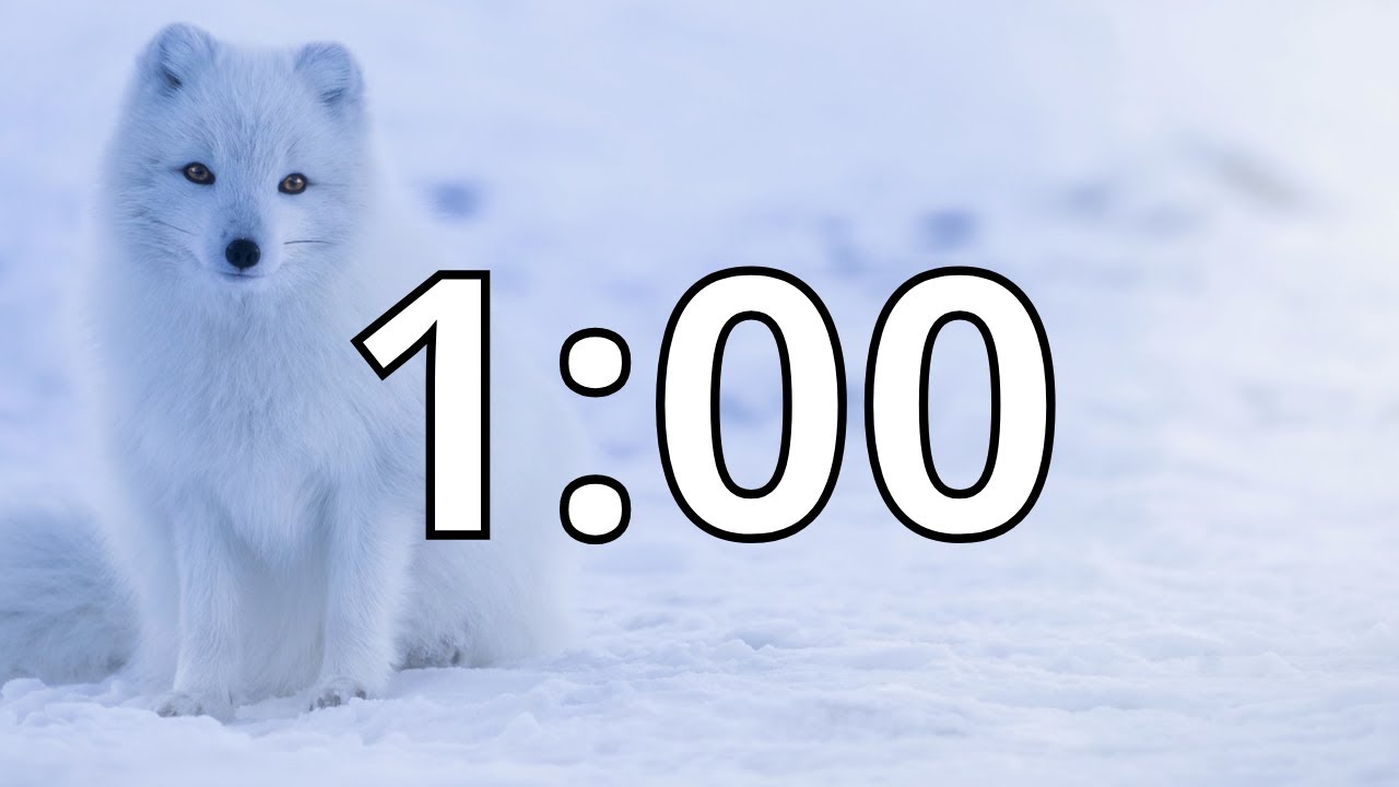 1 Minute Winter Countdown Timer With Music and Alarm (Simple Beep)