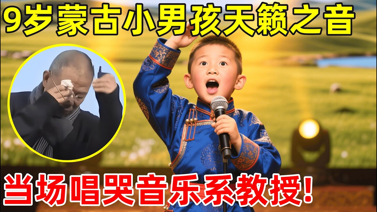 9岁蒙古小男孩拥有天籁之音,一首《呼伦贝尔大草原》,当场唱哭音乐系教授!【草根大明星】