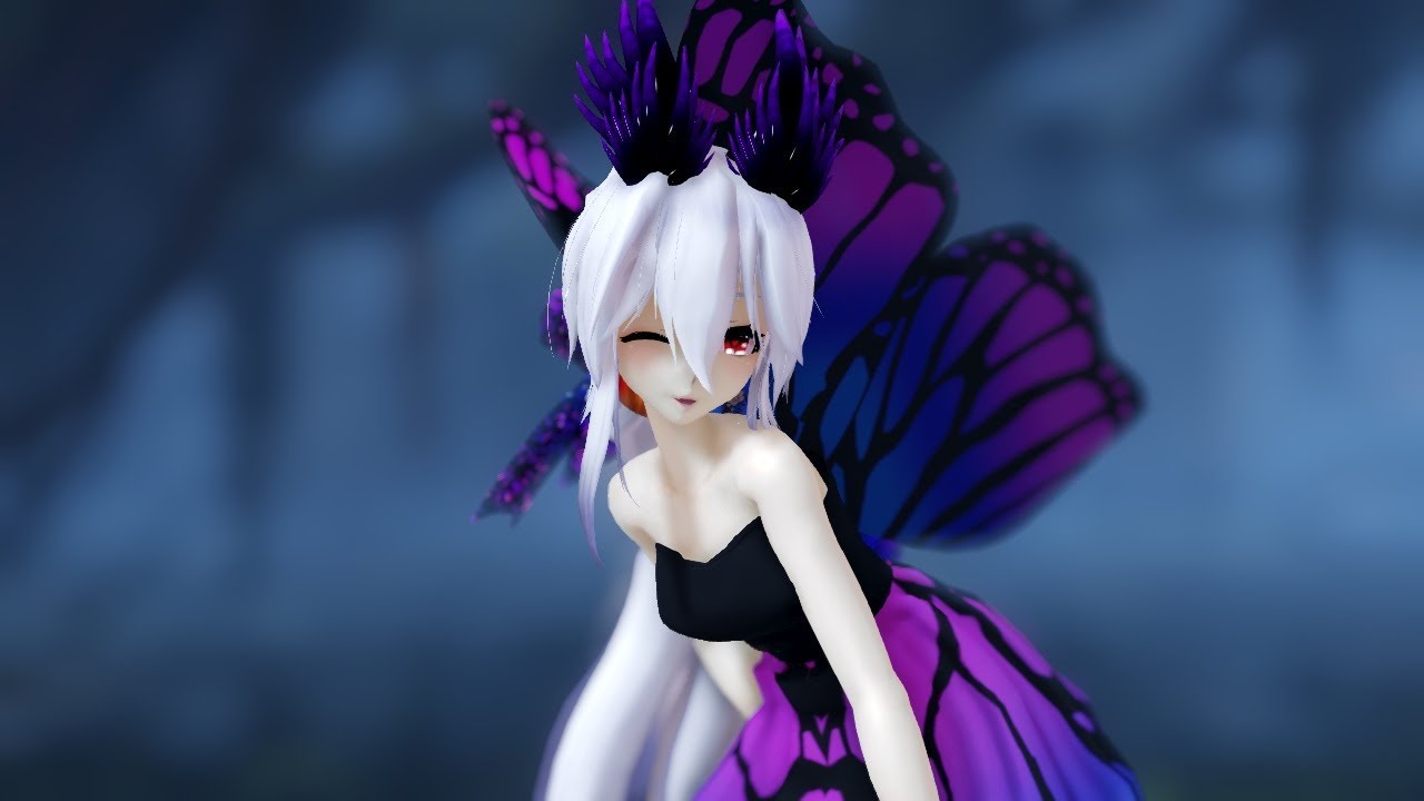 【MMD朱字号】【誘惑妖精系列】這妖太魅了~來捉蝶！！(HAKU)(Apple Pie)