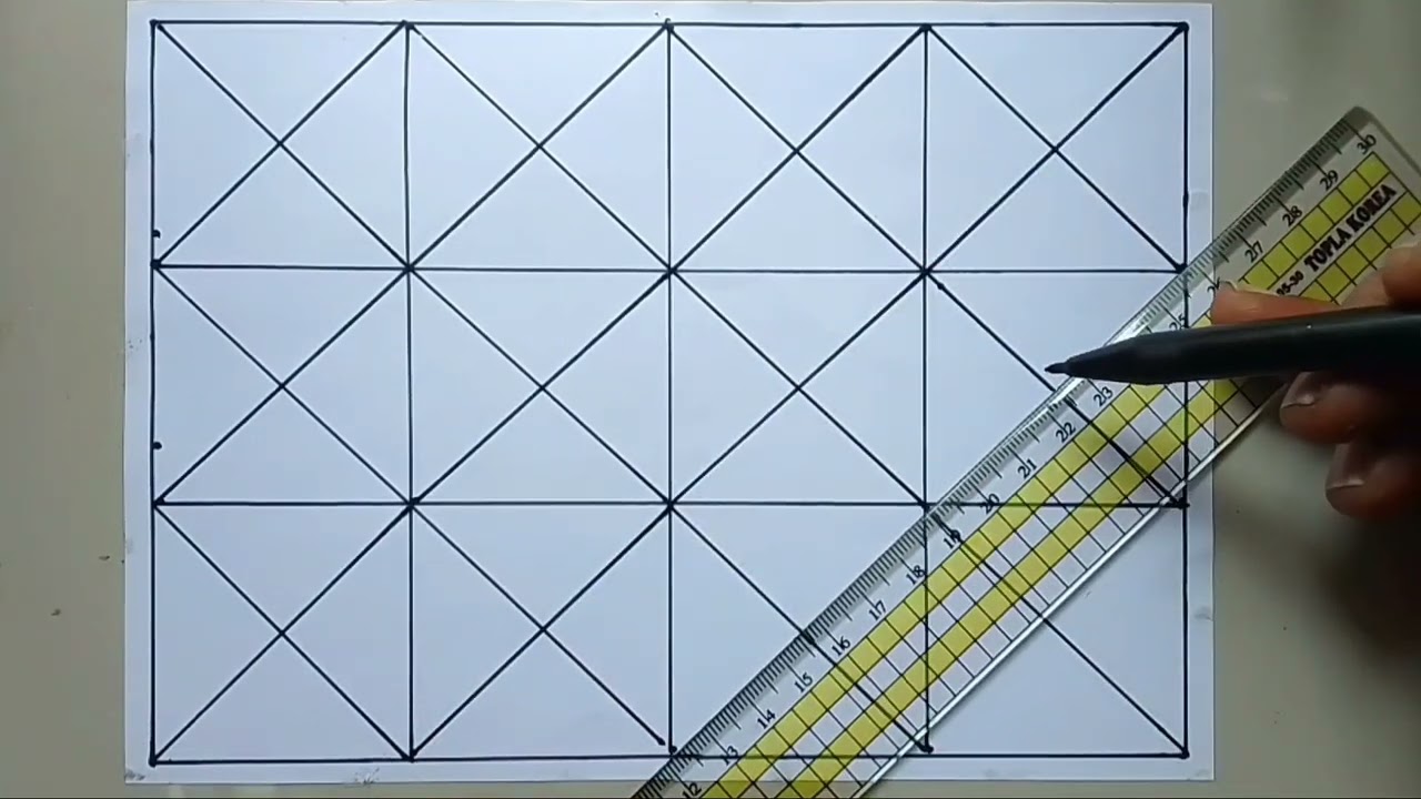 menggambar batik kawung yang mudah tapi hasilnya bagus untuk tugas sekolah.