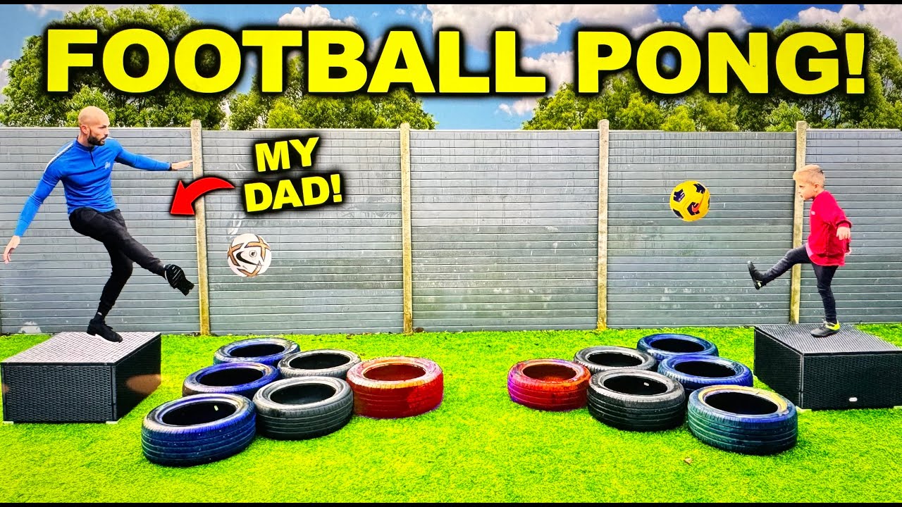 I DESTROYED MY DADDY AT FOOTBALL CHALLENGES!!