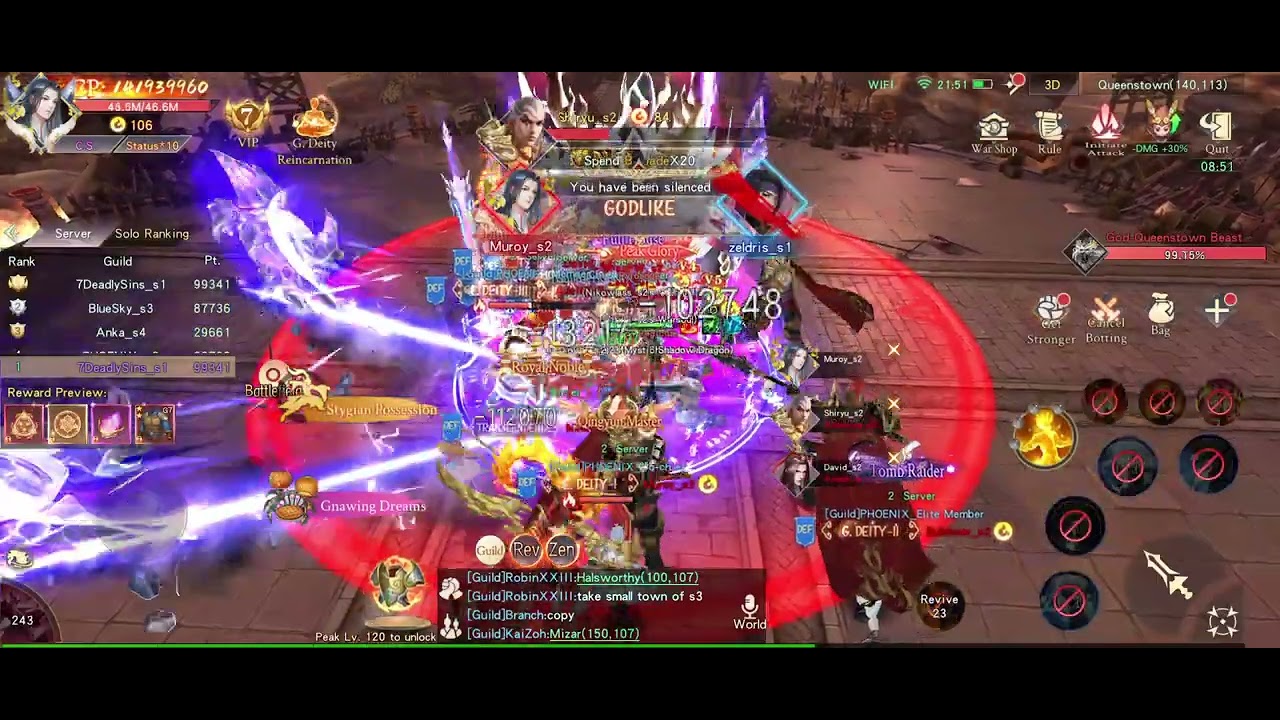 Mirage: Perfect Skyline Cross Server War! 30012022 | #Intense Fight With S2 & S3! Spam On Jade!