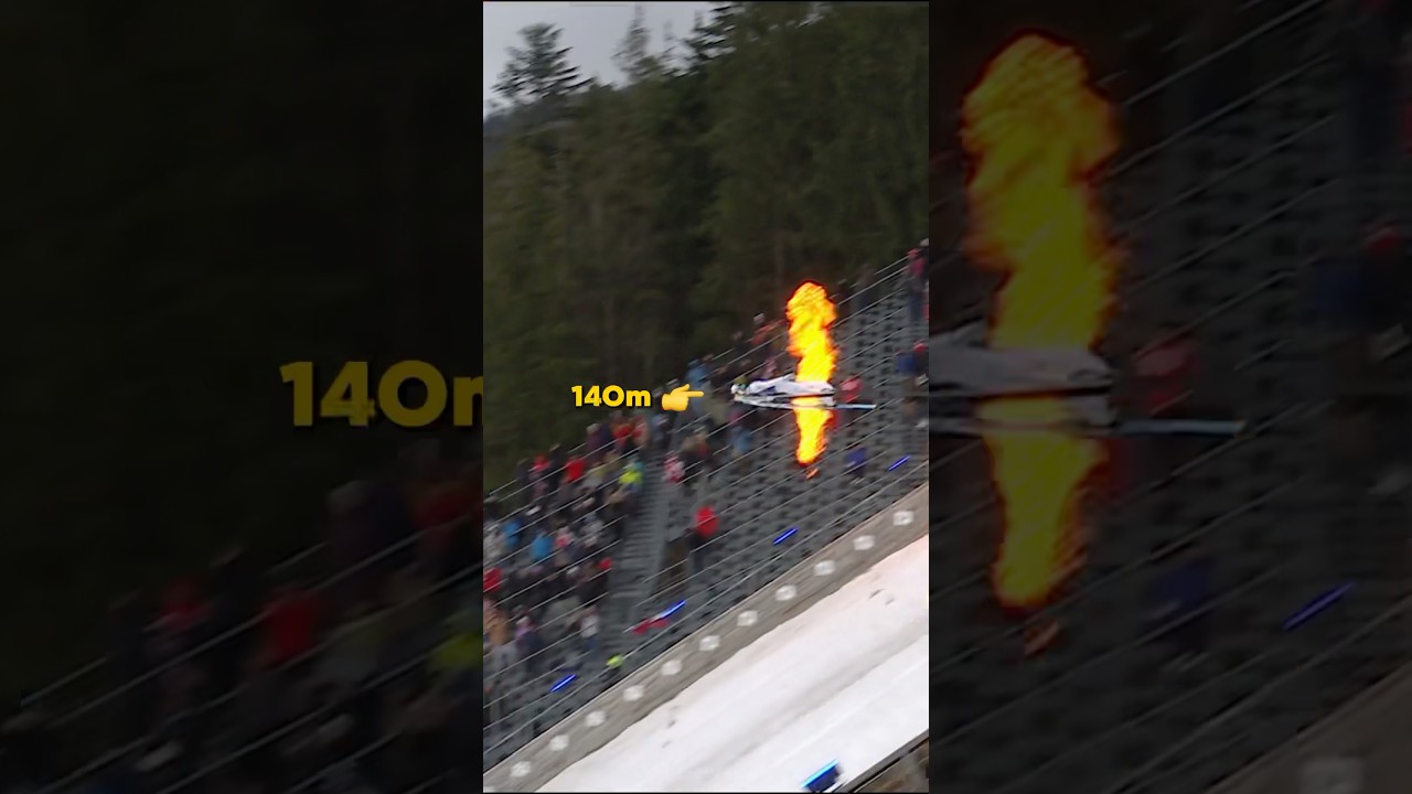 Kiedy masz skoczyć w punkt, ale lecisz po rekord skoczni 😅 #skijump #redbull #winter #jump #ski