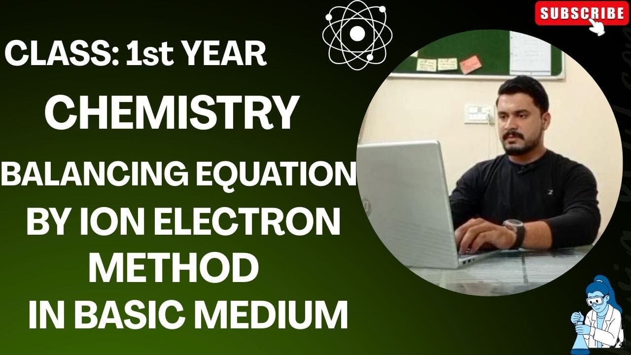 Class 11 Chemistry | balancing Equation by ion electron method | Basic Medium | Sindh board 