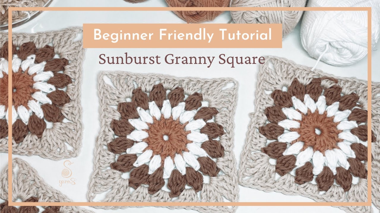 Sunburst Granny Square - Crochet Tutorial | yarnSdesign