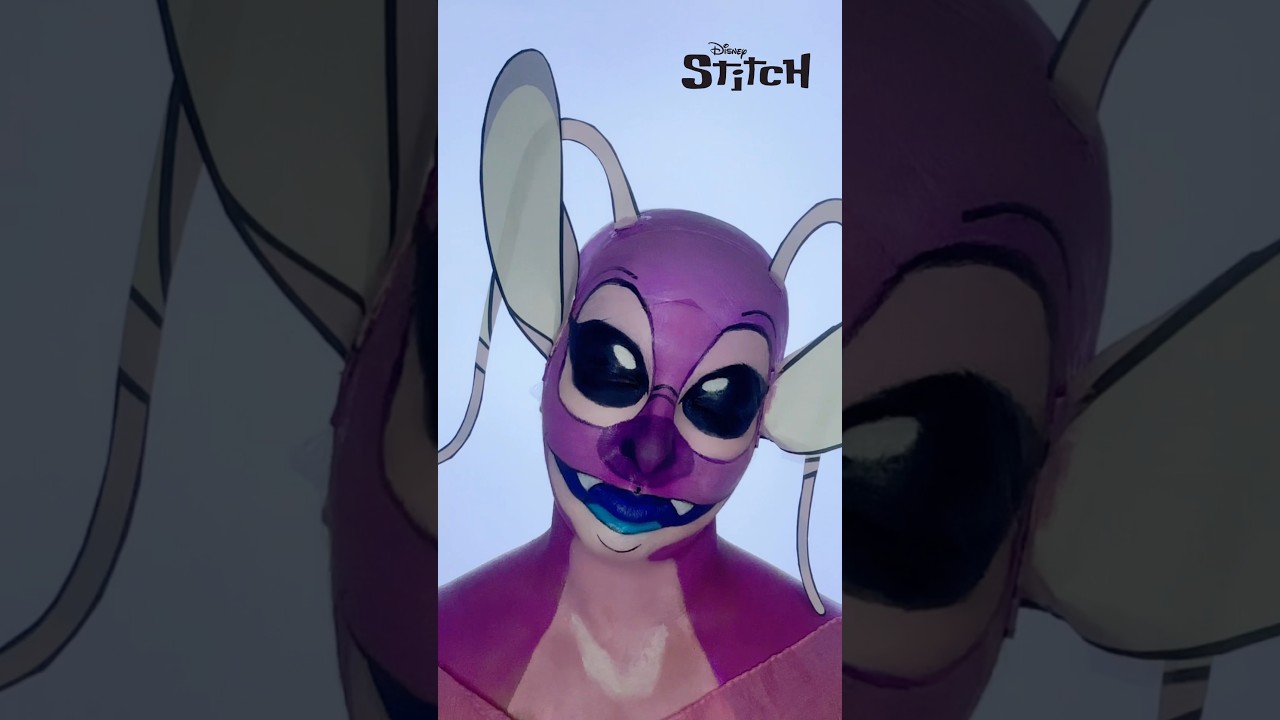ANGEL STITCH 🩷 #angel #stitch #liloandstitch #disneymakeup #foryou #disney #makeup #foryou #acting
