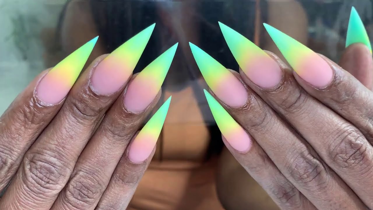 Acrylic Ombre Three Colors | Nails Tutorial |