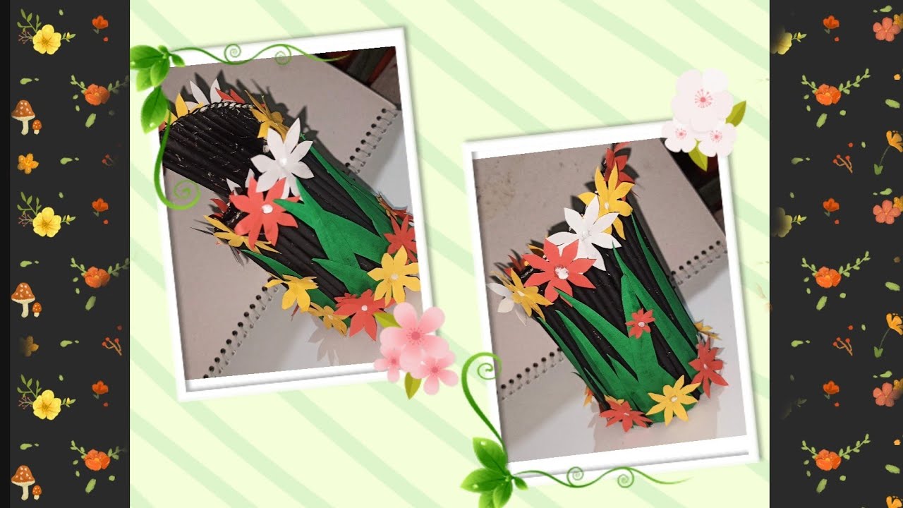 Flower Vase || Unique vase || Grassland Vase || #papercraft #spartandideas || Plz like, share🙏
