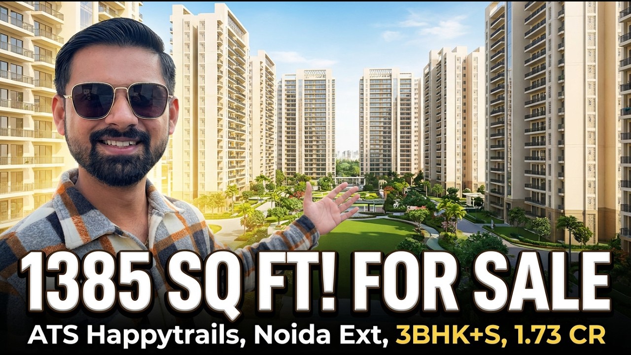 3BHK + Servant in ATS Happy Trails Noida Extension | 1385 Sq Ft @ 1.73 Cr #NoidaExtension #3bhk