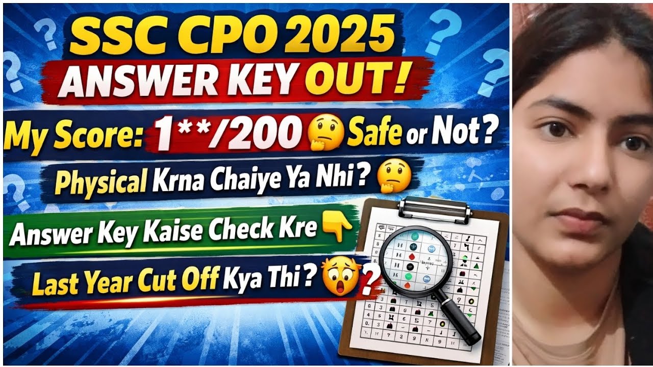 SSC CPO 2025 pre score 😐🤞✍️ aage ky hoga 🤔❓ safe or not 🚫#ssccpo #ssc #answerkey 