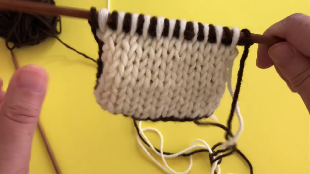 İki renkli ve çift taraflı lastik örgü nasıl yapılır?