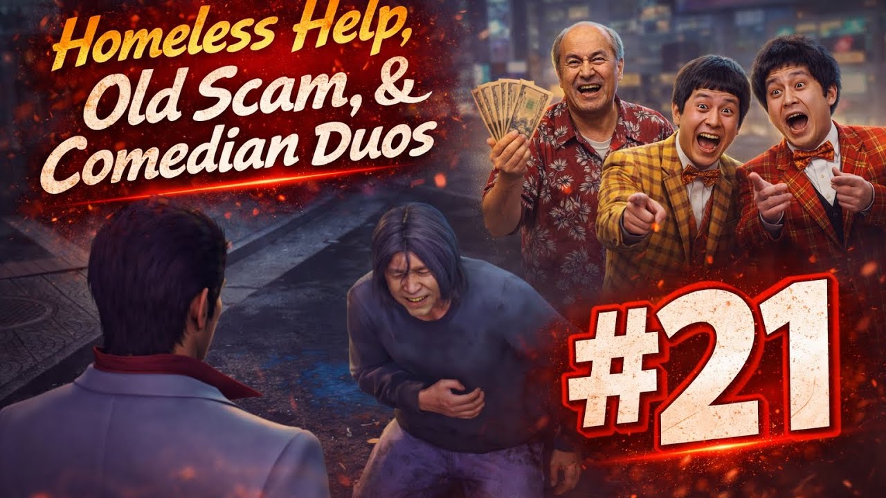 Homeless Help, Old Scam & Comedian Duos: Yakuza Kiwami 3 Ep. 21