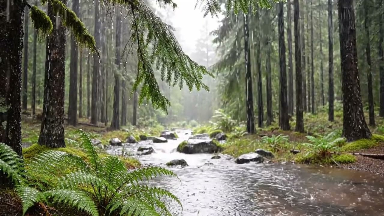 Relaxing Rain & Flowing Water Sounds 🌧️ | Deep Sleep, Stress Relief & Meditation