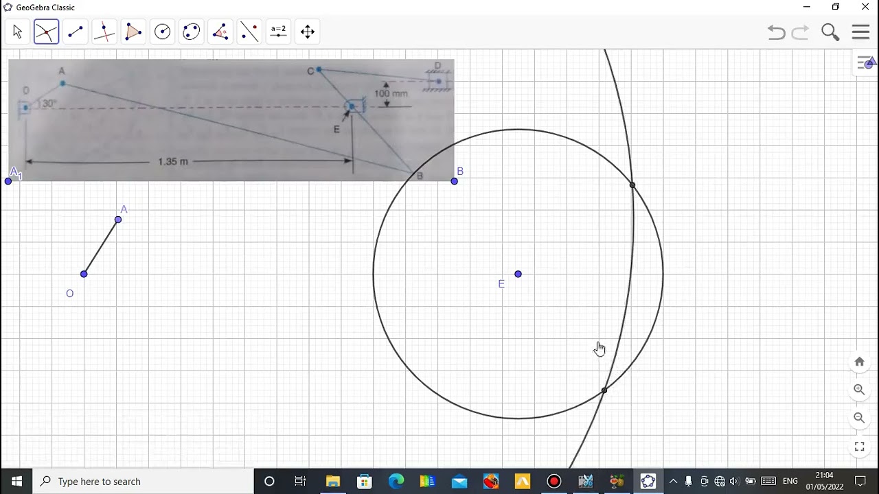 Creating  Mechanism in geogebra 2