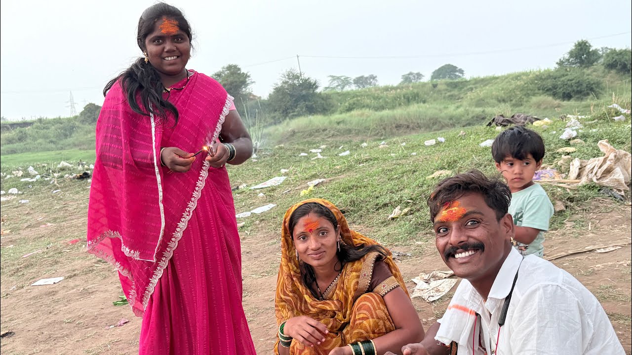नदीवर आलो बघा देव देव करायला चालू हाय ।किसना नदीवर भुती भाकर सोडली बघा 👏