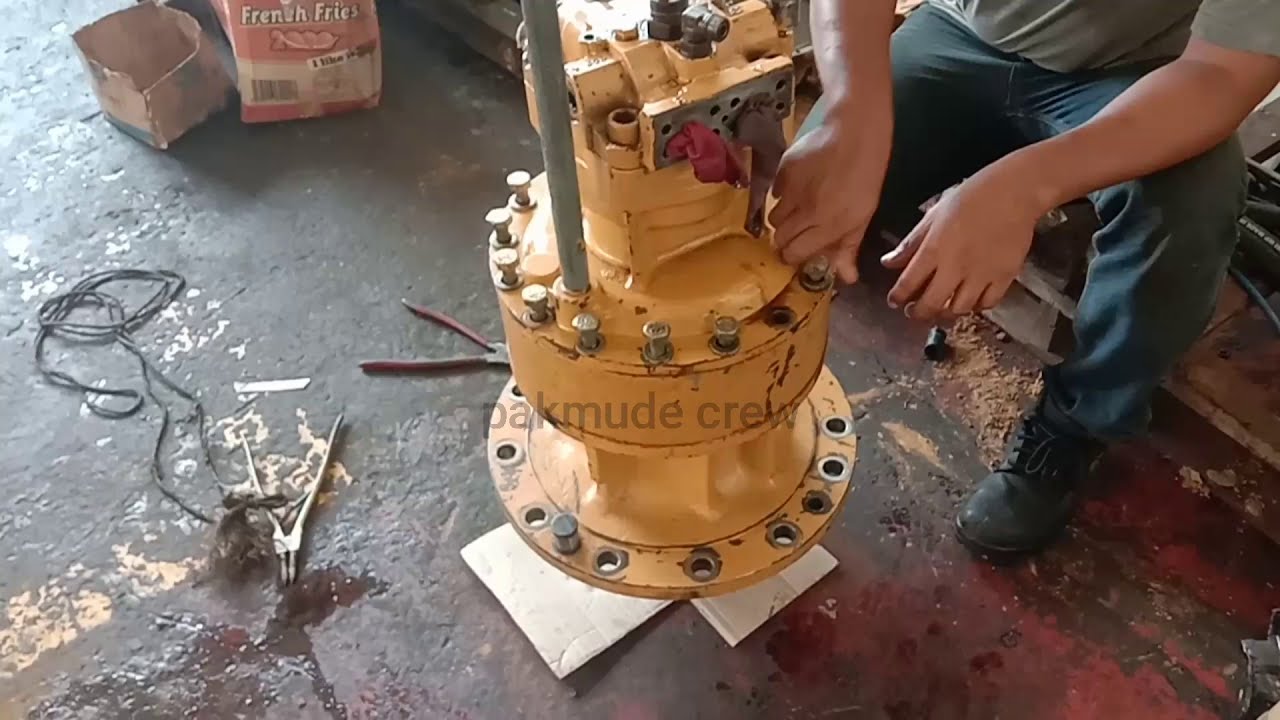 cara pasang seal dan bearing swing Machinery//cat 320d