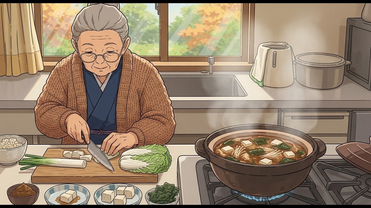 ASMR Japanese Village Life | Elderly Grandmother's Peaceful Daily Routine in Autumn