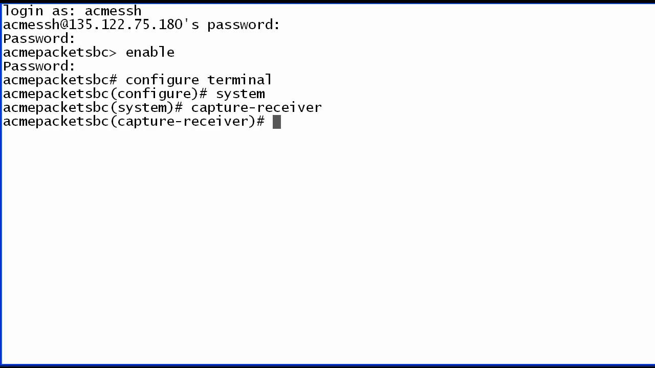 How to Configure a Trace Server on an Acme Packet Net-Net C-Series Session Border Controller