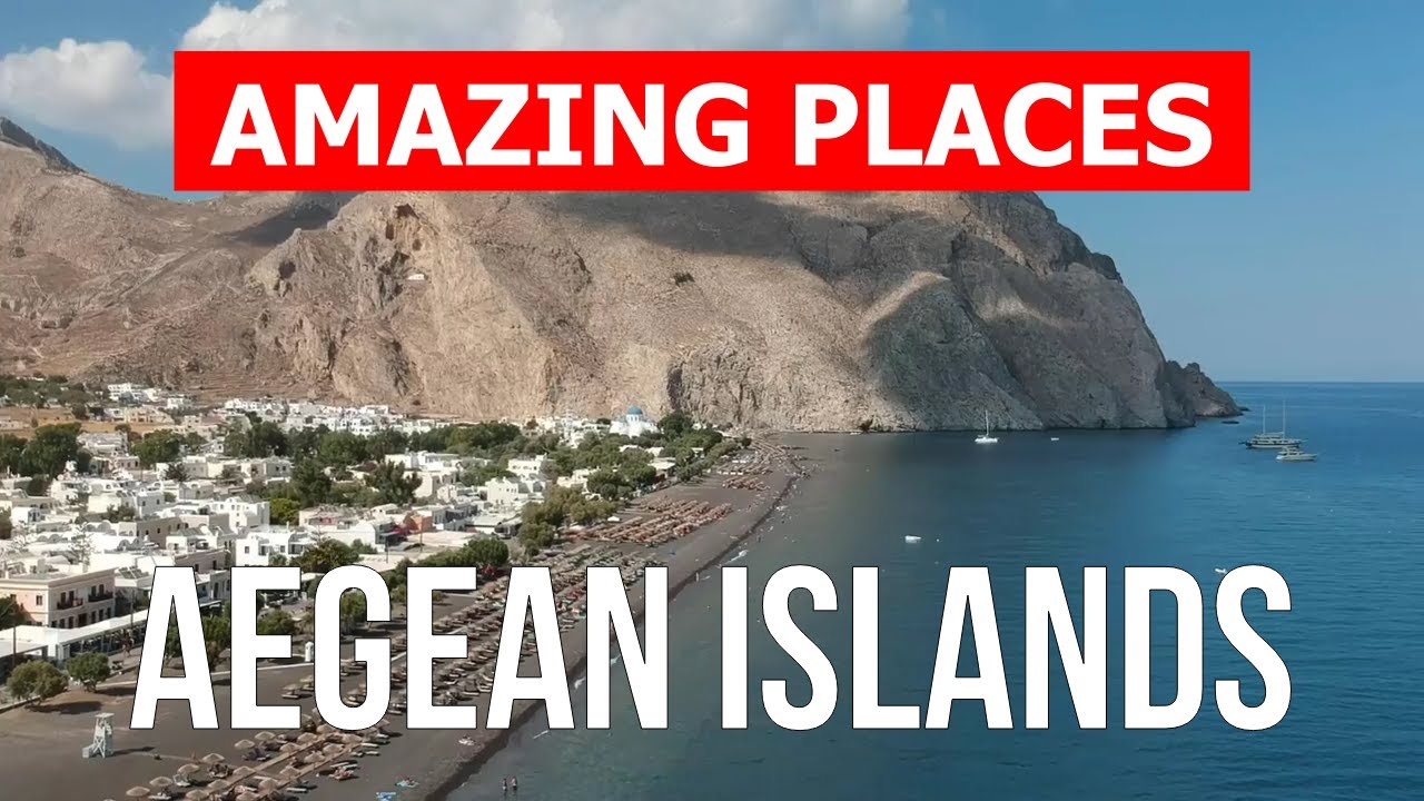 Travel to the Aegean Islands, Greece | Recreation, beaches, nature, landscapes | Drone 4k video