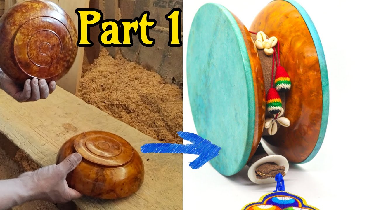 Making Wooden Bowl(DHAPA) into Damaru(Drum) | Part 1