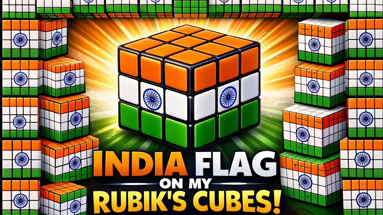 Making India flag on all my Rubik's cube 🇮🇳🇮🇳🇮🇳