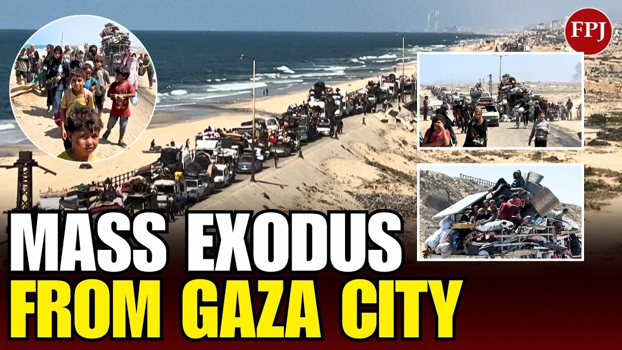 Palestinians Flee Gaza City as Israel Intensifies Attack